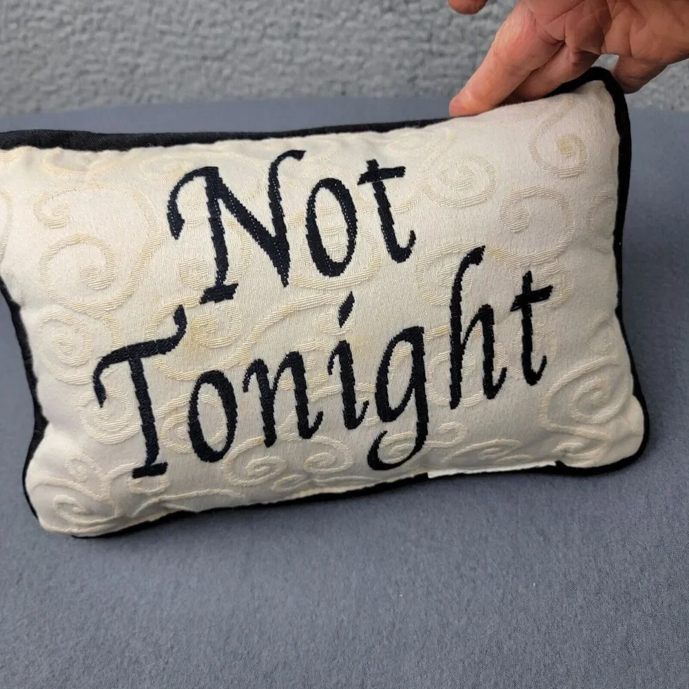 Tonight Not Tonight Decorative Throw Pillow Damask